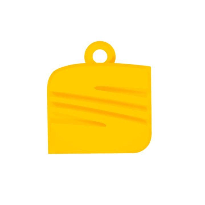 Breloc chei, "SEAT", 42X 39 mm galben