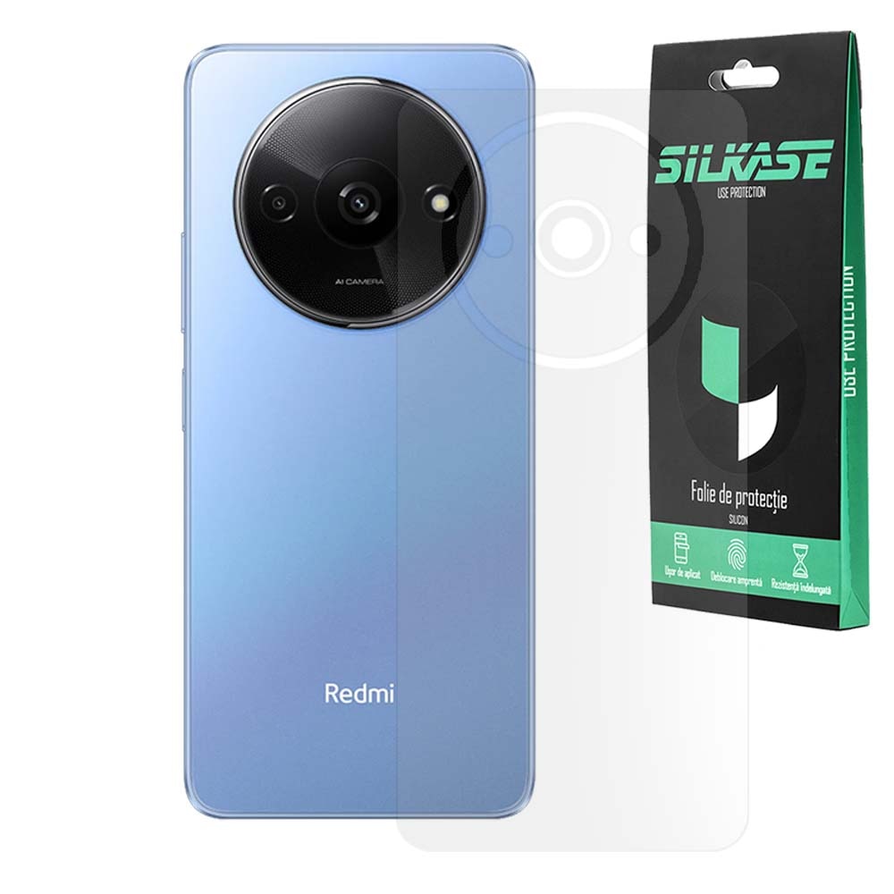 Folie spate mata SILKASE pentru Xiaomi Redmi A3, protectie spate, silicon