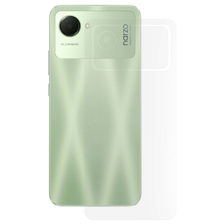 SILKASE matt hátfólia Realme Narzo 50i Prime-hoz, hátvédő, szilikon