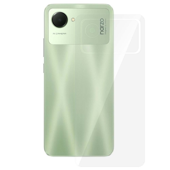 SILKASE hátfólia Realme Narzo 50i Prime-hoz, hátvédő, megújuló szilikon