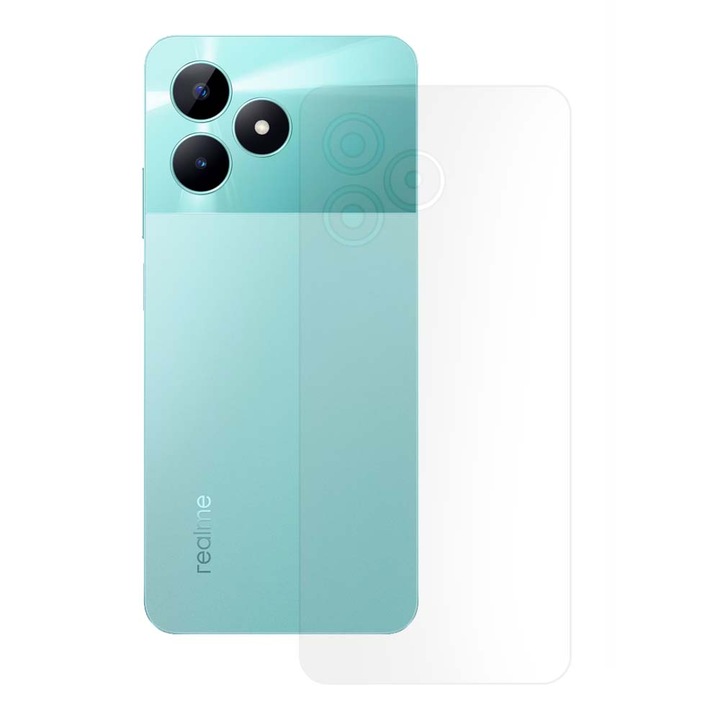 SILKASE matt hátfólia Realme C51-hez, hátvédő, szilikon