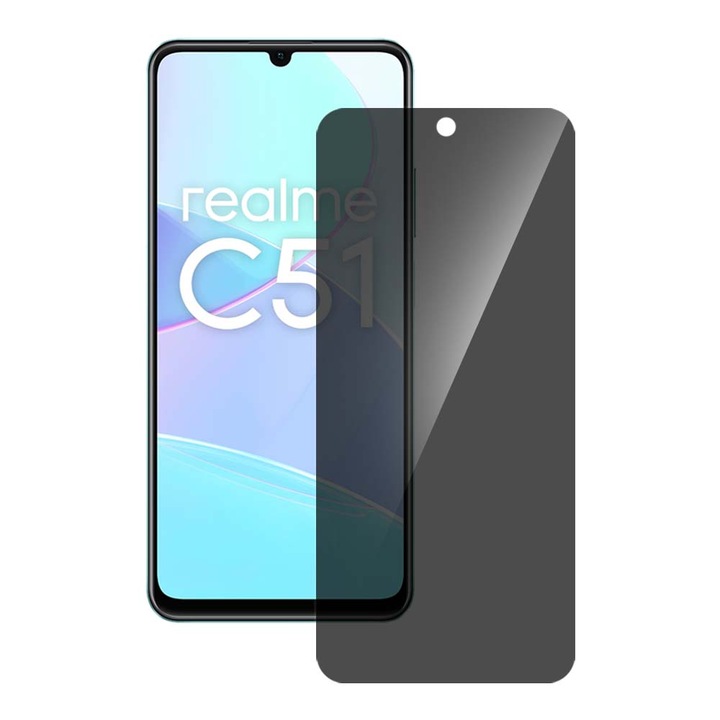 Протектор SILKASE privacy film за Realme C51, защита на екрана, силикон