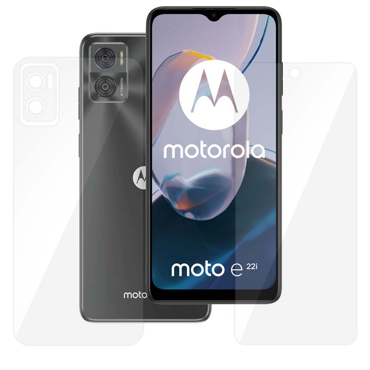 Set 2 folii SILKASE pentru Motorola Moto E22i, protectie telefon, silicon regenerabil