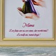 Tablou in rama A4 (30x21 cm) - Mama, Este fiinta care nu cere nimic, dar merita totul! La multi ani, mama draga! - v16 decorat cu flori de sapun mov - verde