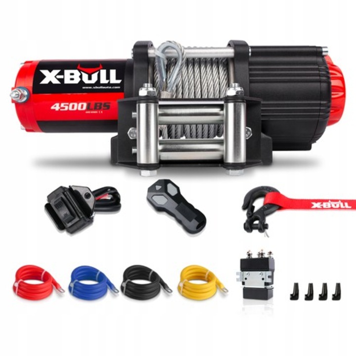 Troliu electric XBull Winch 4500 1360 kg 12V Franghie de otel eMAG.ro