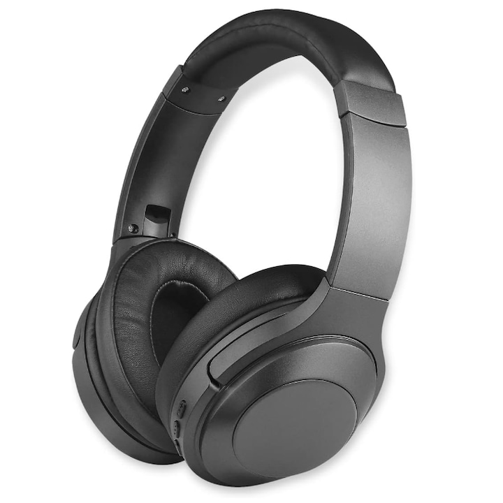 Audio Over The Ear Oem Pro Studio слушалки, Bluetooth 5.0, кристално чист звук, активно шумопотискане, автономност 40 часа, черни