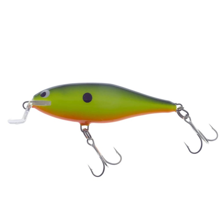 Vobler 3Stan S70F, 7cm, 7gr, Floating, Green Freak, pentru pescuitul la avat, salau, stiuca si somn