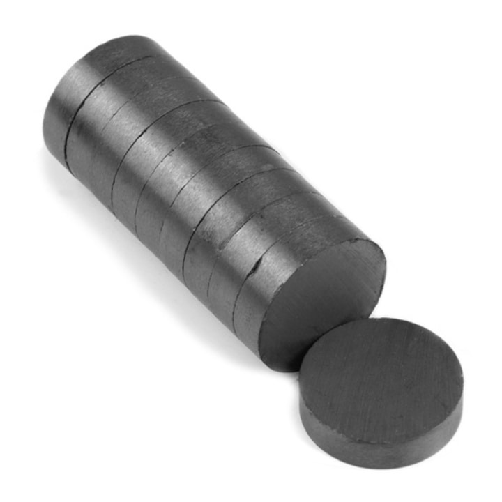 Set 10 magneti ferita disc, universali, 20 x 3 mm, negri, Dactylion®