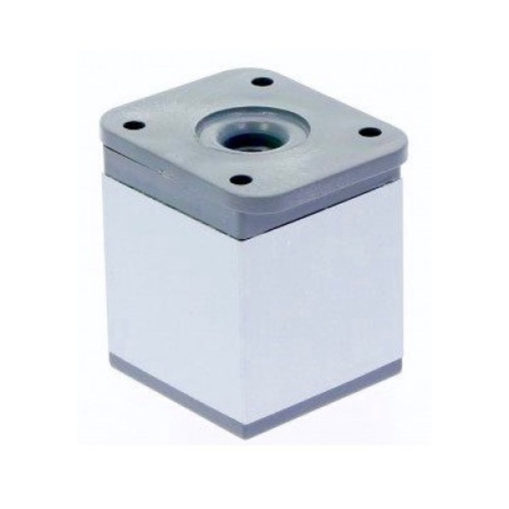 Picior patrat RICHIE din aluminiu H50X40X40, satinat