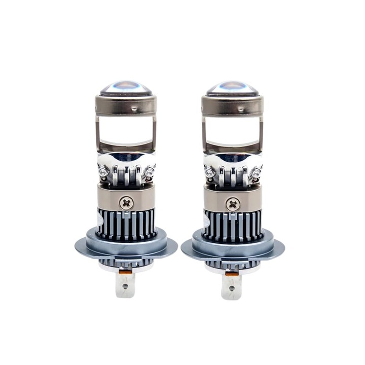Комплект от 2 LED крушки Csp Xentech Light H7 с лупа M01R plug and play