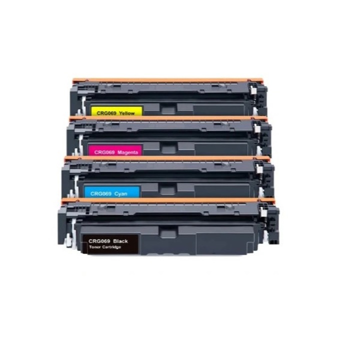 Set 4 Cartuse Toner CU CHIP compatibile cu Canon CRG069, BK/C/M/Y, 2100 pagini negru si 1900 color Canon ISensys LBP673CDW, MF752CDW, MF754CDW