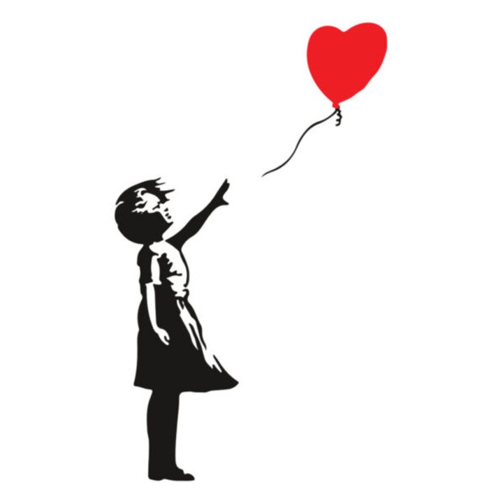 Tatuaj temporar, Flash Tattoos Romania, Girl With Baloon Mini, rezistent la apa, aplicare rapida, 10x6 cm, 1 Buc