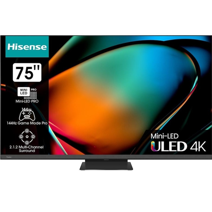 Мини-LED телевизор ULED Hisense 190 см 75" 75U8KQ, Ultra HD 4K, Smart TV, WiFi, CI+