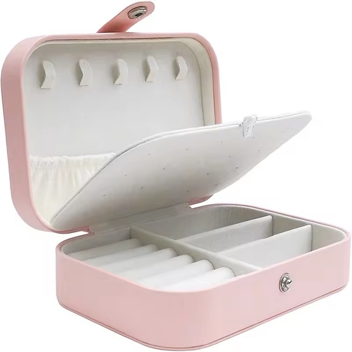 Кутия за бижута Екологична кожа 16х11х5см Розова