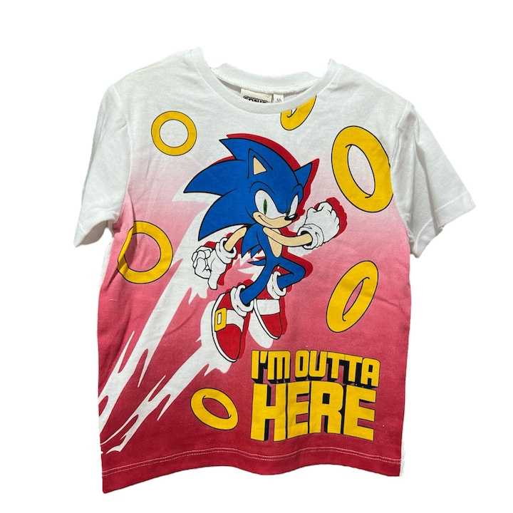 Tricou maneca scurta, pentru copii Sonic 22341, Rosu