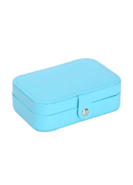 Ékszerdoboz, Ökológiai bőr, 16x11x5cm, Világoskék