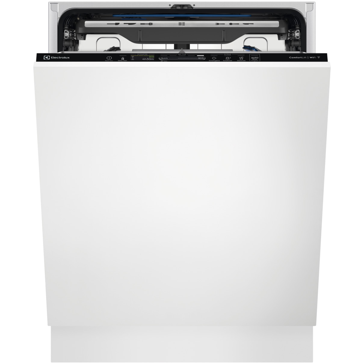 Masina de spalat vase incorporabil Electrolux KECA7400W, 14 seturi, 8 programe, Comfort Lift, AirDry, Wi-Fi, Iluminare interioara, Time Beam, Motor Inverter, Clasa C, 60 cm