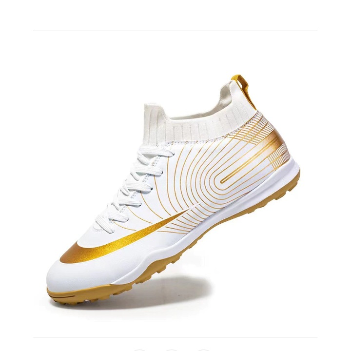 Футболни обувки, PVC, бял/златист, 35EU