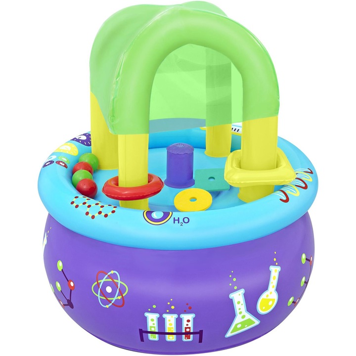 Masuta de joaca gonflabila Bestway - Lil' LearnLab, 76 x 76 x 88 cm