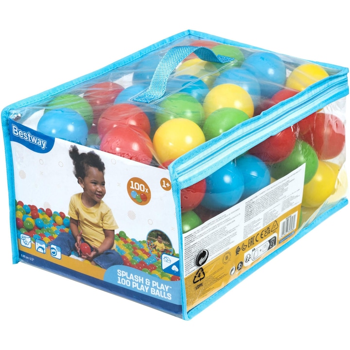 Комплект Bestway 2.3"/5.85 см, SPLASH & PLAY, 100 топки