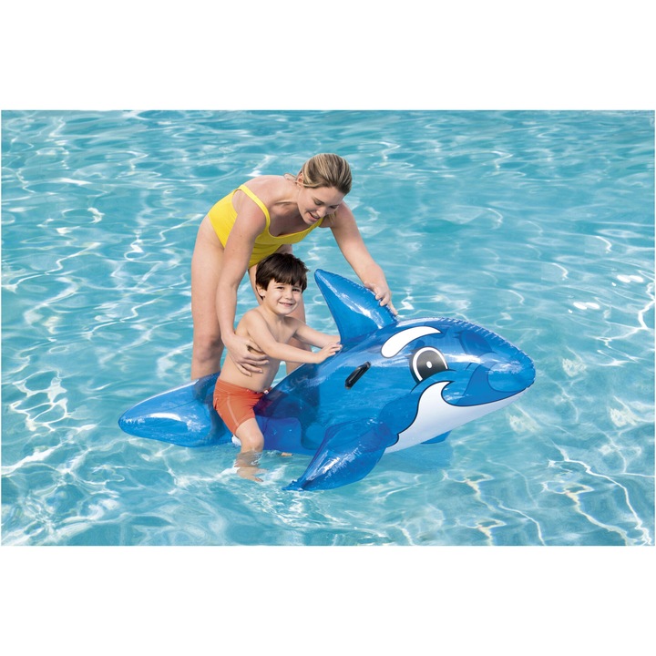 Saltea gonflabila Bestway - Ride-on, Whale, 157 x 94 cm