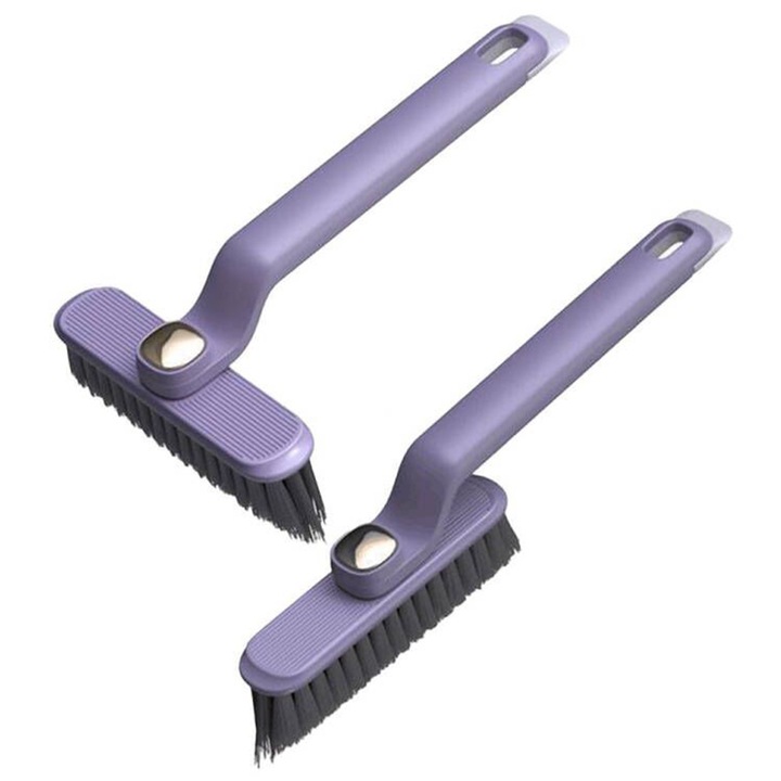 Perie pentru curatat jante cu maner scurt, Set de doua, violet