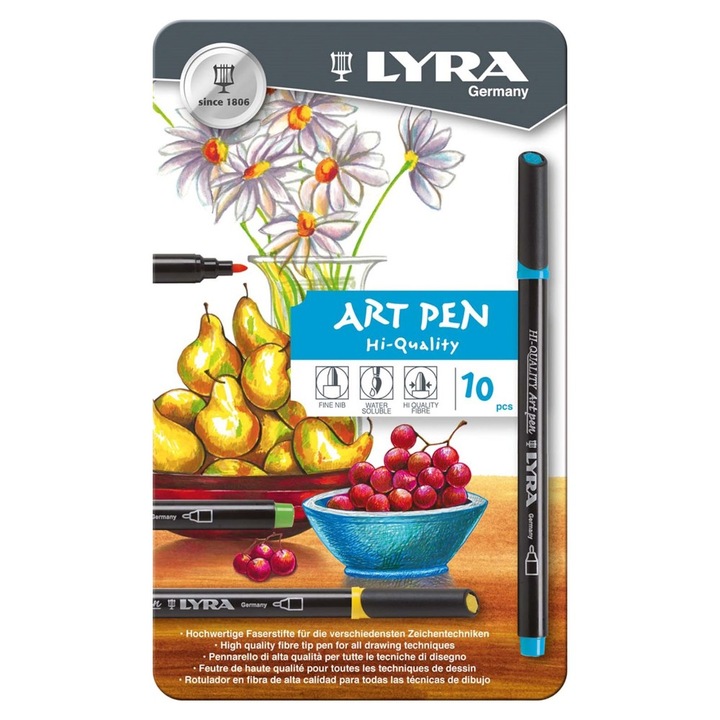 Set 2 x Markere Art Pen Lyra, 10 Bucati