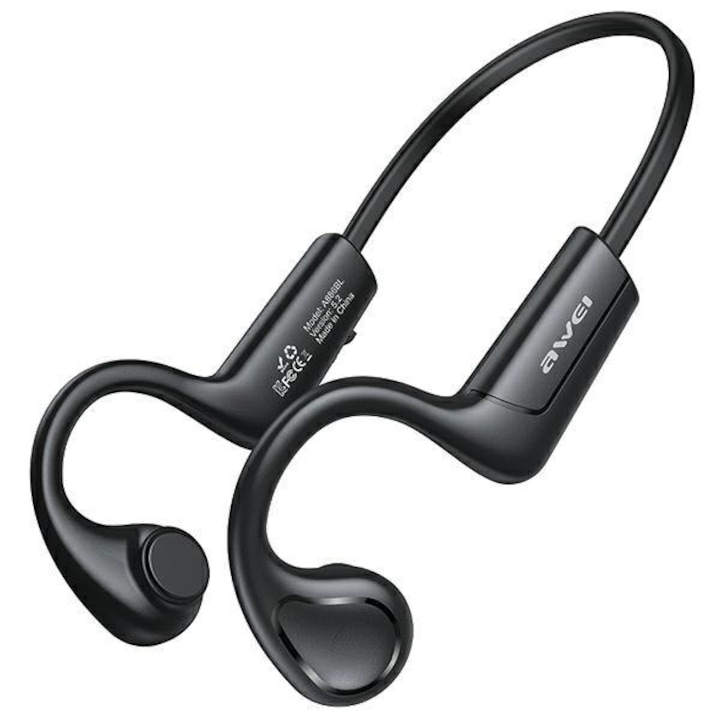 Bluetooth спортни слушалки, Awei, 7h автономия, USB-C, черни