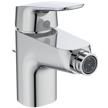 Baterie bideu Ideal Standard Ceraflex B1718AA, cartus ceramic 38 mm FirmaFlow cu limitator de apa calda si tehnologie Click, ventil metalic, crom