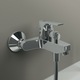 Смесител за вана/душ Ideal Standard Cerafine D BC692AA, Стенен монтаж, Керамичен патрон FirmaFlow 38 мм с ограничител на топлата вода, Автоматичен превключвател, Хром