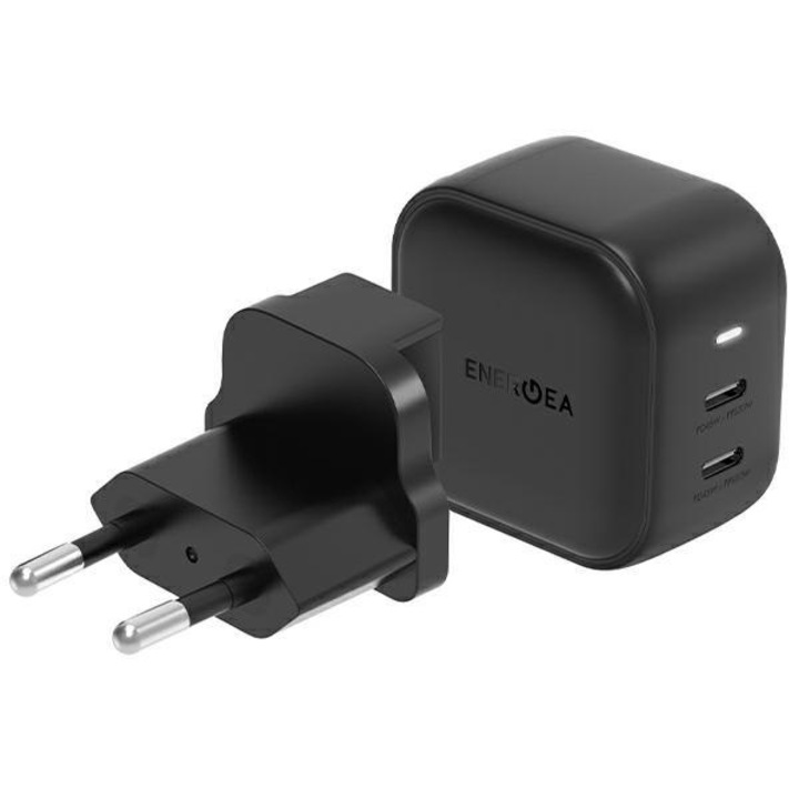 Incarcator retea, ENERGEA, ABS, 2xUSB-C, 45W, Negru