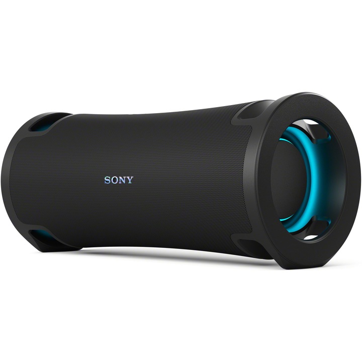 Boxa portabila Sony ULT FIELD 7, Ultimate Deep BASS, Bluetooth 5.2, Rezistenta la apa IP67, Iluminare LED, Intrare microfon, Autonomie 30 ore, Negru