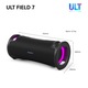 Boxa portabila Sony ULT FIELD 7, Ultimate Deep BASS, Bluetooth 5.2, Rezistenta la apa IP67, Iluminare LED, Intrare microfon, Autonomie 30 ore, Negru