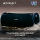 Boxa portabila Sony ULT FIELD 7, Ultimate Deep BASS, Bluetooth 5.2, Rezistenta la apa IP67, Iluminare LED, Intrare microfon, Autonomie 30 ore, Negru