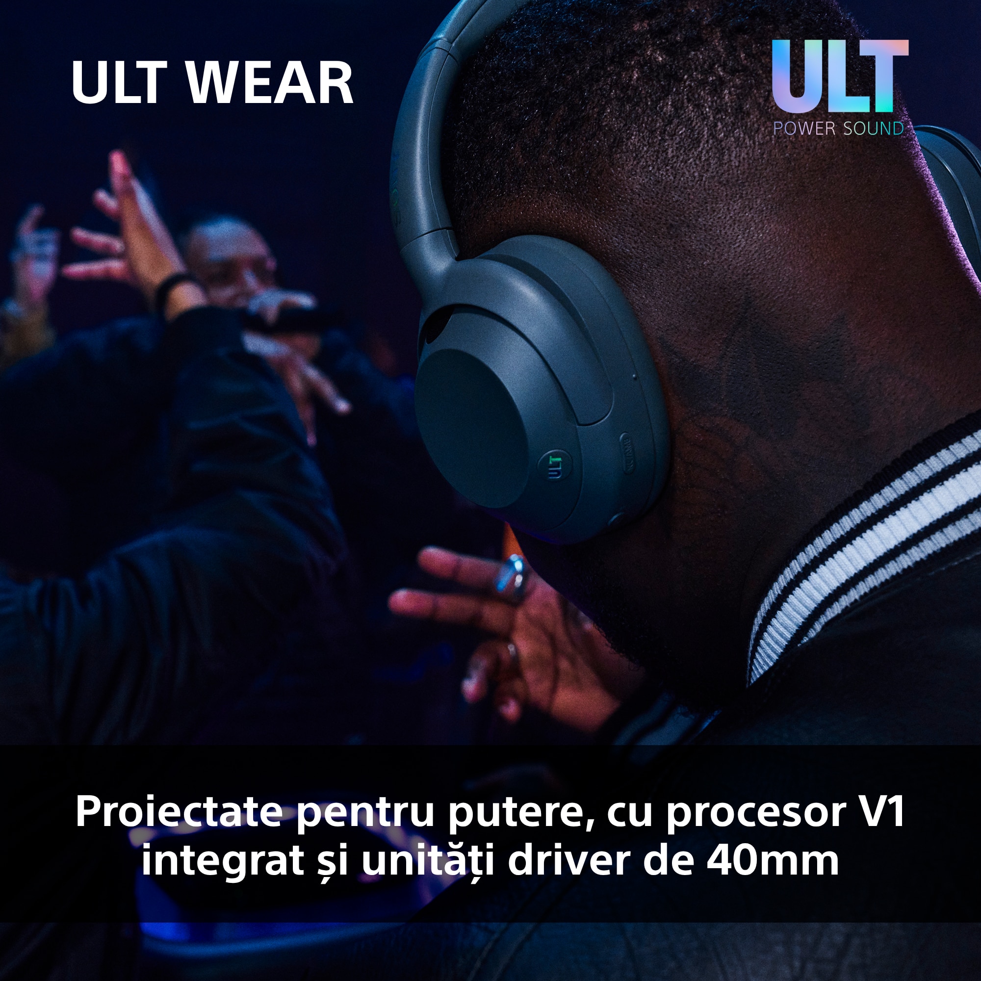 Casti Over the Ear Sony ULT WEAR, Wireless, Bluetooth, ULT Power