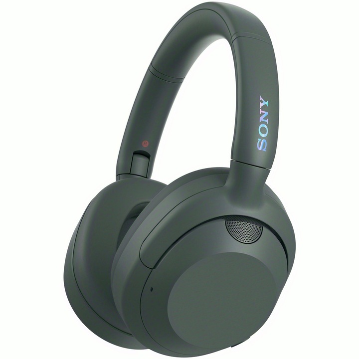 Casti Over the Ear Sony ULT WEAR, Wireless, Bluetooth, ULT Power Sound, Noise cancelling, Autonomie baterie 30 ore, Microfon, IOS si Android, Forest Gray