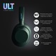 Casti Over the Ear Sony ULT WEAR, Wireless, Bluetooth, ULT Power Sound, Noise cancelling, Autonomie baterie 30 ore, Microfon, IOS si Android, Forest Gray