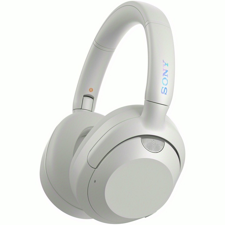 Casti Over the Ear Sony ULT WEAR, Wireless, Bluetooth, ULT Power Sound, Noise cancelling, Autonomie baterie 30 ore, Microfon, IOS si Android, Alb
