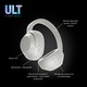 Casti Over the Ear Sony ULT WEAR, Wireless, Bluetooth, ULT Power Sound, Noise cancelling, Autonomie baterie 30 ore, Microfon, IOS si Android, Alb