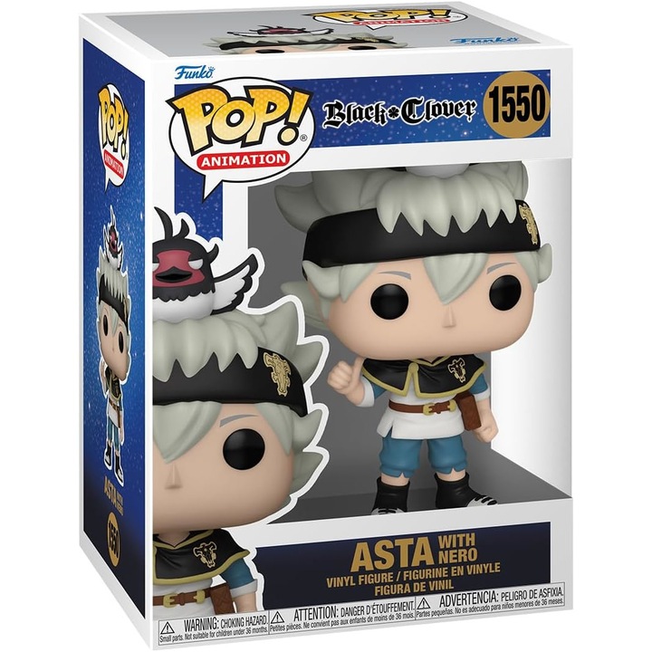 Figurina - Pop! Animation - Black Clover: Asta With Nero, Multicolor, 16.5 cm