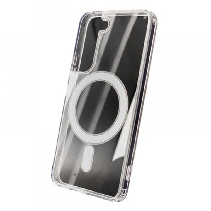 Cellect Samsung S24 Ultra TPU+PC Mágneses szilikon tok, Átlátszó