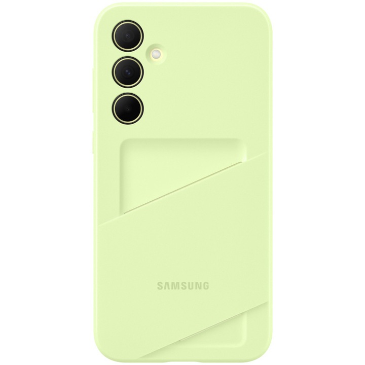 Husa de protectie Samsung Card Slot Case pentru Galaxy A35 5G, Verde Lime