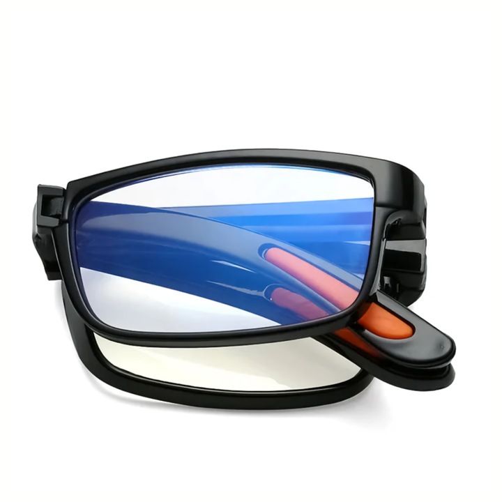 Сгъваеми очила за четене Lucky Joy, четене със защита от синя светлина, компютър, цвят на рамката, черни, диоптър +2.00, унисекс модел