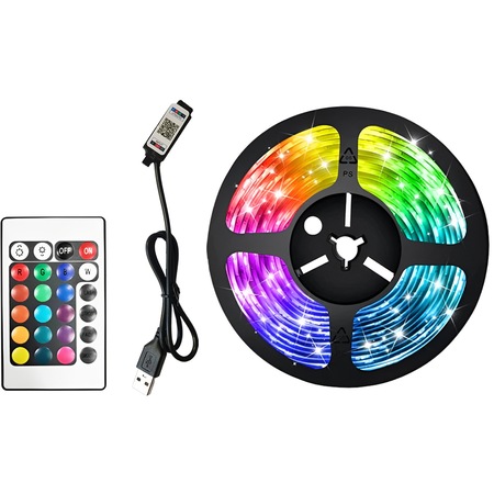 Banda led RGB 5050 NEXTLY, 5 metri, aplicatie telefon, adeziva, IP 20 ...