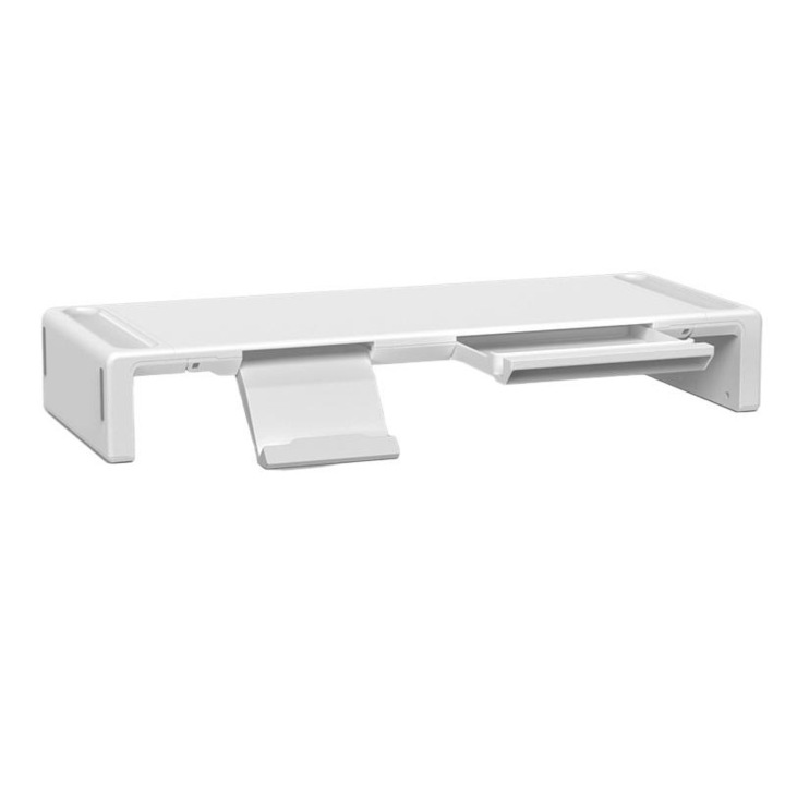 Stand pentru monitor, LYCENXI, Pliabil, Multifunctional, Alb
