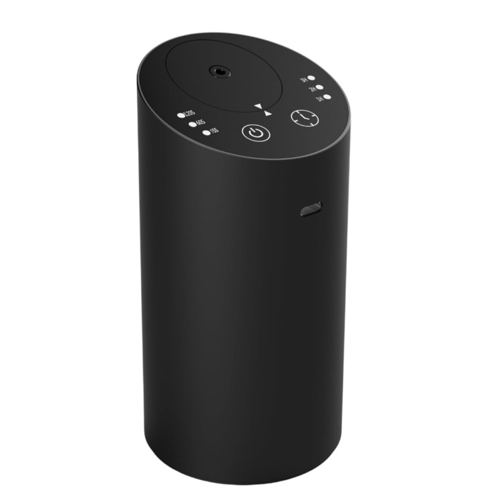 Difuzor de ulei esential fara apa Auto, Timfinity®, portabil, baterie 2000mA, 10/15/20 ml, pentru masina sau birou, Negru