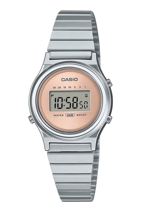 Casio, Електронен часовник от неръждаема стомана, Сребрист