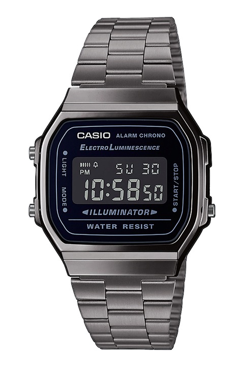 Casio, Квадратен часовник от неръждаема стомана, Сребрист