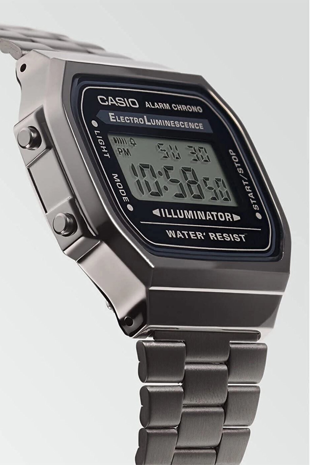 Casio, Квадратен часовник от неръждаема стомана, Сребрист - eMAG.bg