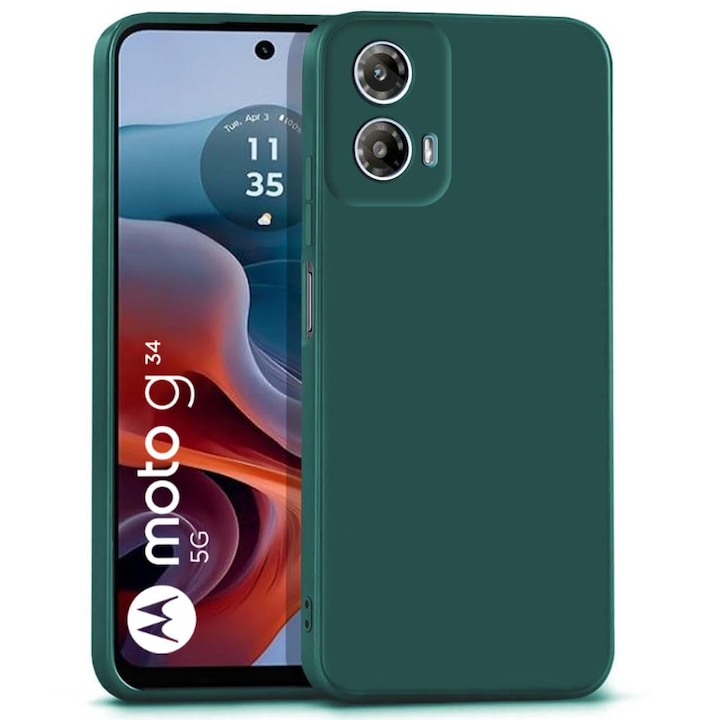 Husa pentru Motorola Moto G34 5G tpu forest green